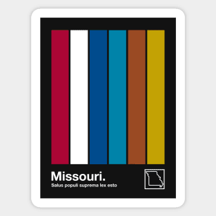 Missouri State Flag // Original Minimalist Artwork Poster Design Sticker